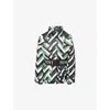 Perfect Moment Womens Cortina Shell-down Ski Parka Jacket Waffle Print - Green In Multi