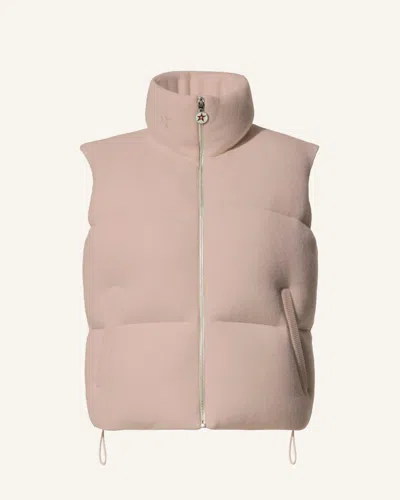 Perfect Moment Wool & Cashmere Down Gilet L In Pink