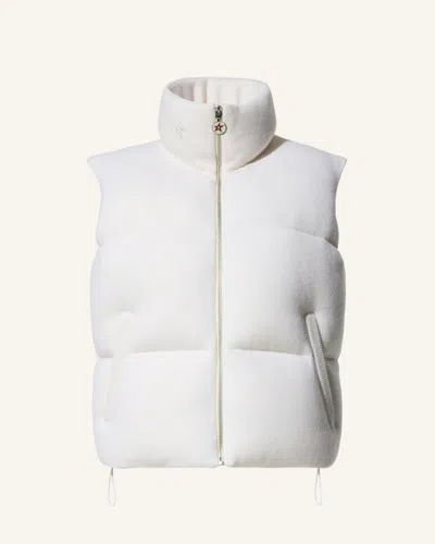 Perfect Moment Wool & Cashmere Down Gilet S In Nature-white