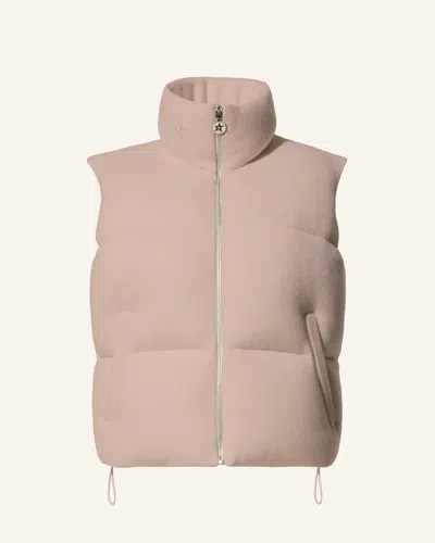 Perfect Moment Wool & Cashmere Down Gilet Xl In Blush