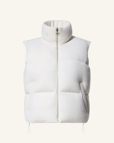 Perfect Moment Wool & Cashmere Down Gilet Xl In White
