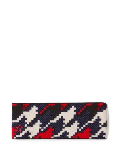 Perfect Moment Wool Blend Houndstooth Headband In Multi