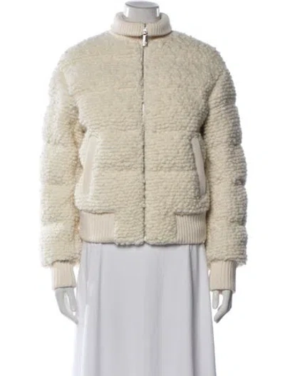 Pre-owned Perfect Moment Wool Bomber Jacket In Neutrals