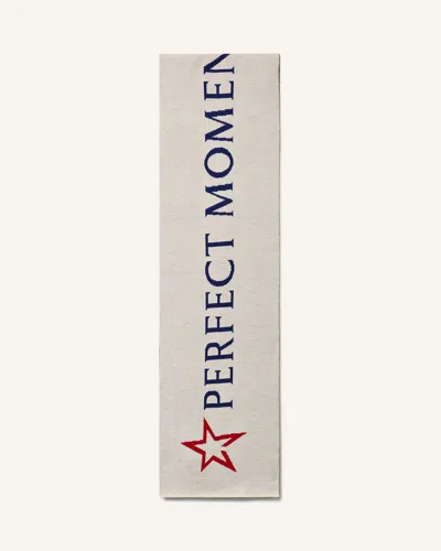 Perfect Moment Wool North Star Logo Scarf Onesize In Snow-white