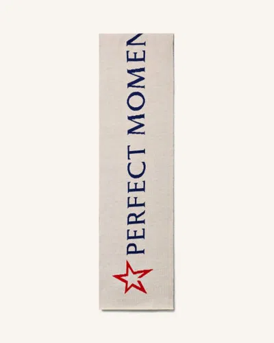 Perfect Moment Wool North Star Logo Scarf In Neutral