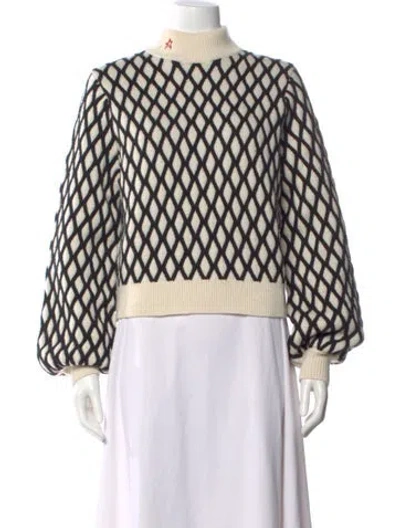 Pre-owned Perfect Moment Wool Printed Sweater In Neutral
