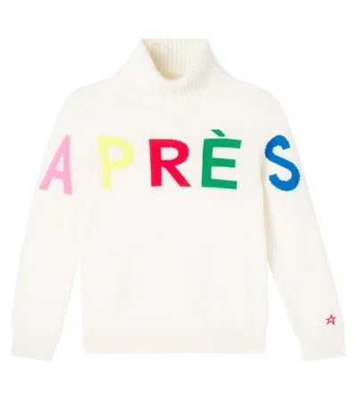 Perfect Moment Kids' Wool Turtleneck Sweater In White