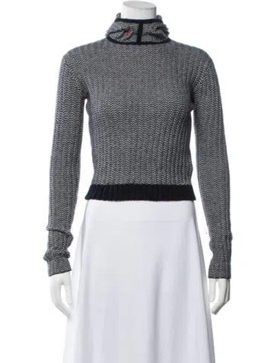 Pre-owned Perfect Moment Wool Tweed Pattern Sweater In Multicolor