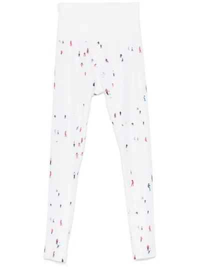 PERFECT MOMENT WHITE X DEDE JOHNSTON CROWDED SLOPES LEGGINGS