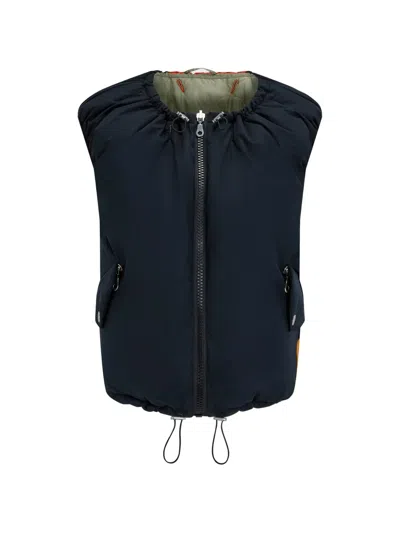 Perfect Moment X Marfa Stance Reversible Quilted Ski Vest In Blue