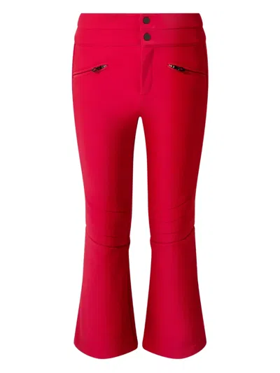 Perfect Moment Kids' Zip-detail Flared Trousers In Burgundy