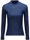 Perfect Moment Zip-up Rash Guard In Blau