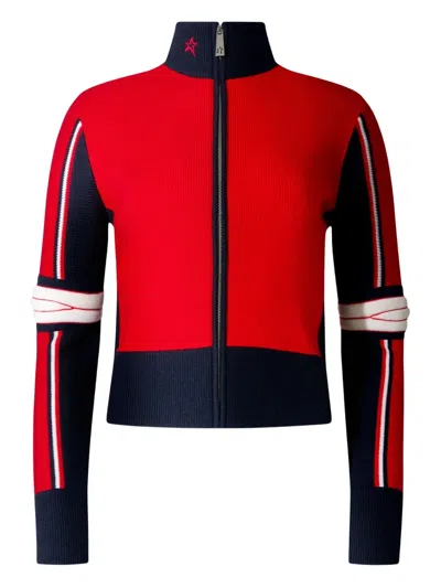 PERFECT MOMENT ZIP-UP STAR-DETAIL CARDIGAN