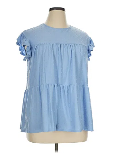 Pre-owned Perfect Peach Short Sleeve T-shirt In Blue