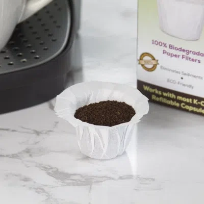 Perfect Pod Cafe Filters Biodegradable Single-serve Coffee Filters In White