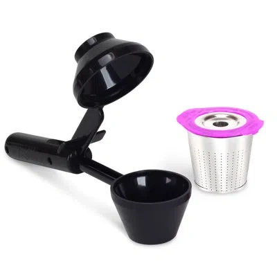 Perfect Pod Cafe Flow Stainless Steel & Ez-scoop | Metal Reusable K-cup Bundle