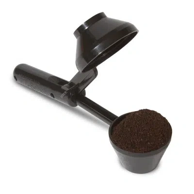 Perfect Pod Ez-scoop Coffee Scoop With Mess Free Funnel In Black