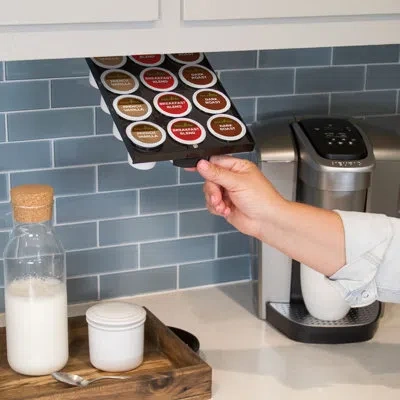 Perfect Pod Ez-shelf Under Cabinet Storage Organizer Coffee Pod Holder For Keurig K-cup Coffee Pods