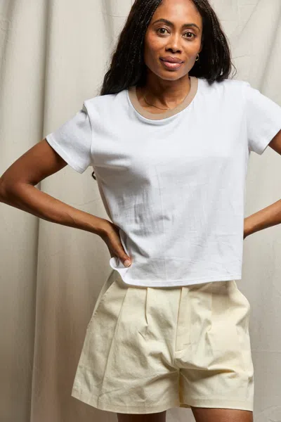 Perfect White Tee Billie In Brown