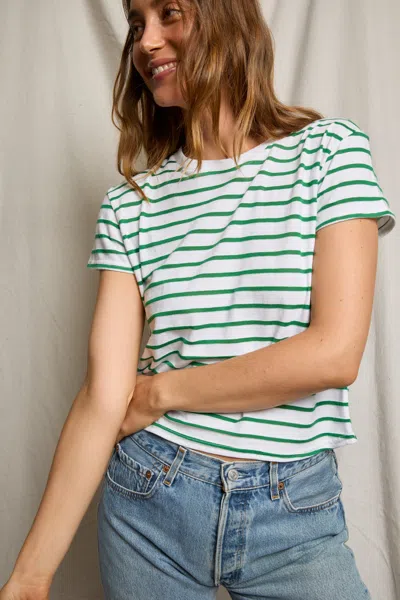 Perfect White Tee Everett Stripe