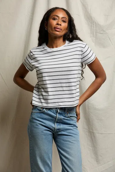 Perfect White Tee Everett Stripe