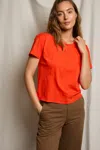 Perfectwhitetee Harley Boxy Crew Tee In Poppy Red In Red