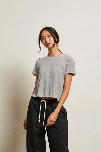 Perfect White Tee Harley Stripe In Animal Print