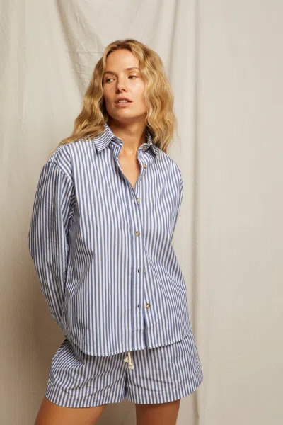 Perfect White Tee James In Blue