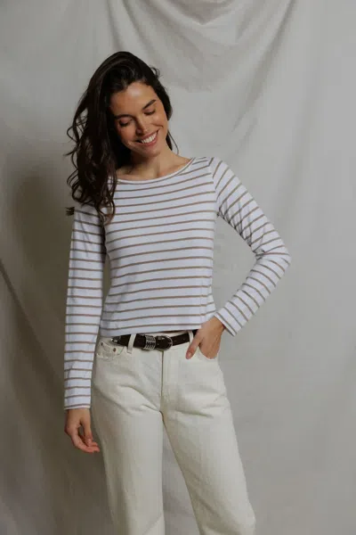 Perfectwhitetee Parker Stripe In White