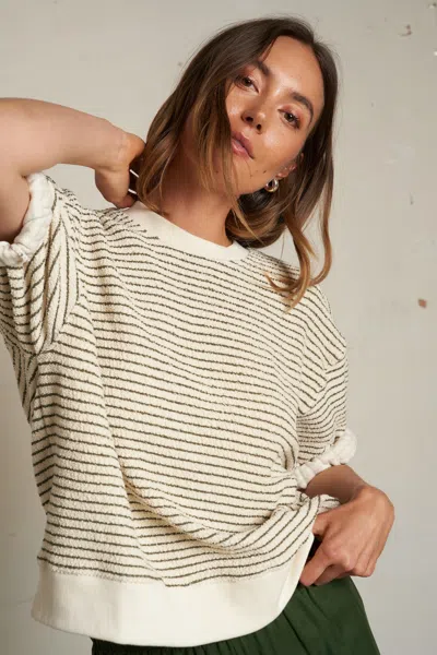 Perfect White Tee Rebecca Stripe In Animal Print