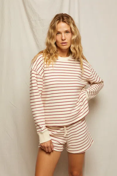 Perfect White Tee Tyler Stripe In Animal Print
