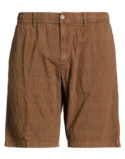Perfection Man Shorts & Bermuda Shorts Brown Size 36 Cotton, Elastane