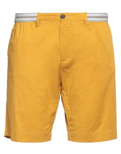 Perfection Man Shorts & Bermuda Shorts Marigold Size 40 Cotton, Nylon, Elastane In Yellow