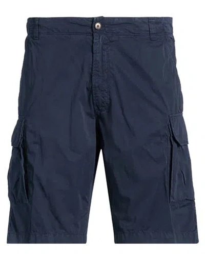 Perfection Man Shorts & Bermuda Shorts Navy Size 42 Cotton In Blue