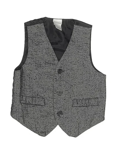 Pre-owned Perfectly Dressed Kids' Tuxedo Vest In Gray