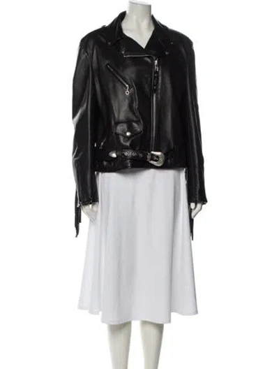 Pre-owned Perfecto Brand By Schott Nyc Leather Biker Jacket In Black