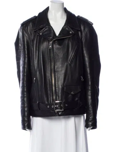 Pre-owned Perfecto Brand By Schott Nyc Leather Biker Jacket In Black
