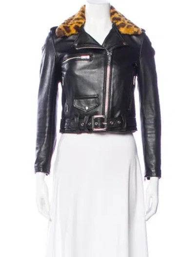 Pre-owned Perfecto Brand By Schott Nyc Leather Biker Jacket In Multi