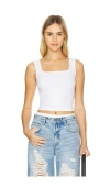 Perfectwhitetee Blondie Tank Rib Knit Top In 화이트
