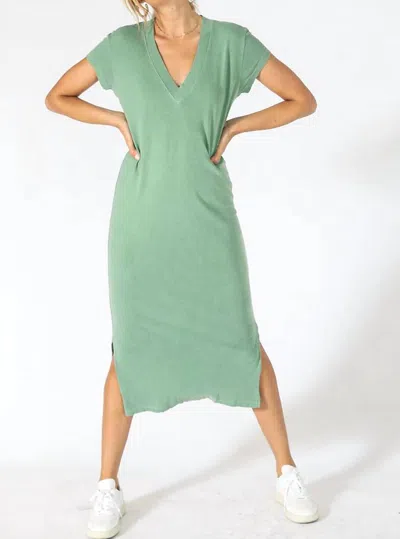 Perfectwhitetee Abbey Dress In Jade In Blue
