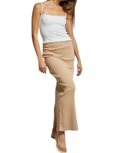 Perfectwhitetee Aja Skirt In Sand Dune In Beige