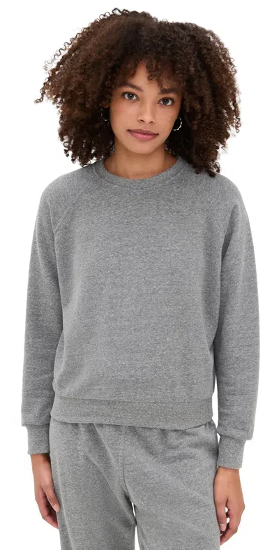 Perfectwhitetee Alexi French Terry Sweatshirt Dark Heather Grey In Grey