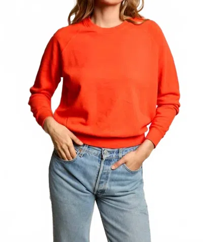 Perfectwhitetee Alexi French Terry Sweatshirt In Tomato In Red