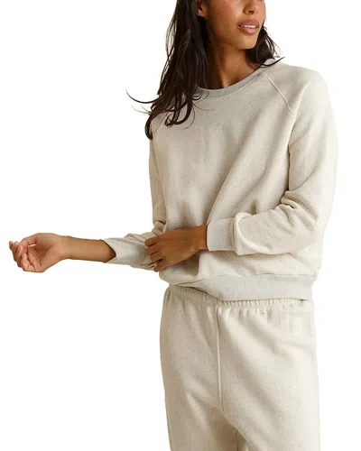 Perfectwhitetee Alexi Speckled Cotton Raglan Sweatshirt In Neutral