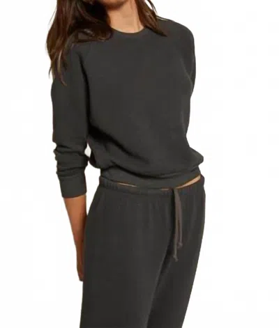 Perfectwhitetee Allman Quilted Sweatshirt In Vintage Black