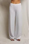 Perfectwhitetee Amber French Terry Wide Leg Trouser In Off White In White