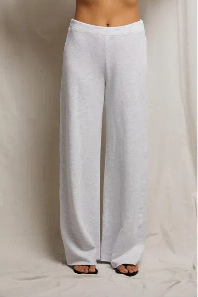 Perfectwhitetee Amber French Terry Wide Leg Trouser In Off White