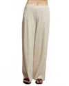 Perfectwhitetee Amber French Terry Wide Leg Trouser In Sugar In Neutral