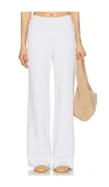 Perfectwhitetee Amber French Terry Wide Leg Trouser In Off White In Light Grey