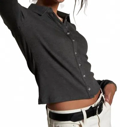 Perfectwhitetee Amee Top In Grey In Gray